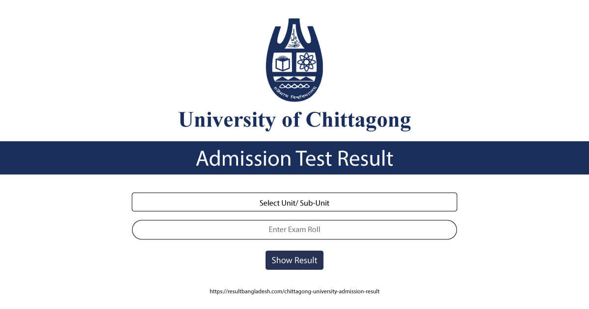 Chittagong University Admission Result 2023