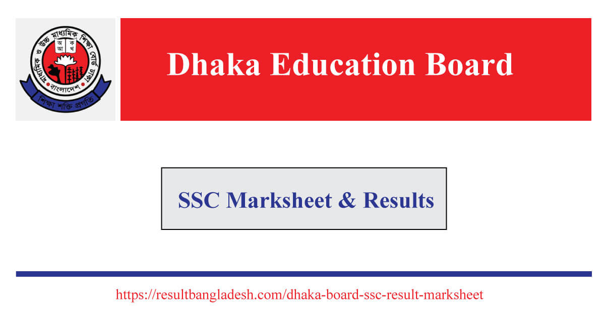 Dhaka Board SSC Result and Marksheet 2021