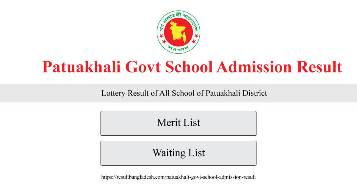 Patuakhali Govt School Admission Result