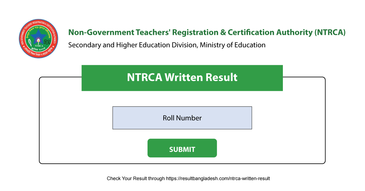 16th NTRCA Written Result 2020