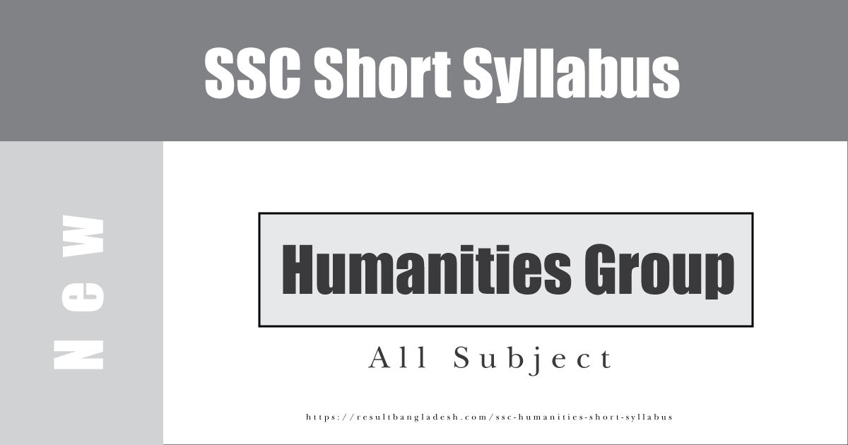 SSC Humanities Short Syllabus
