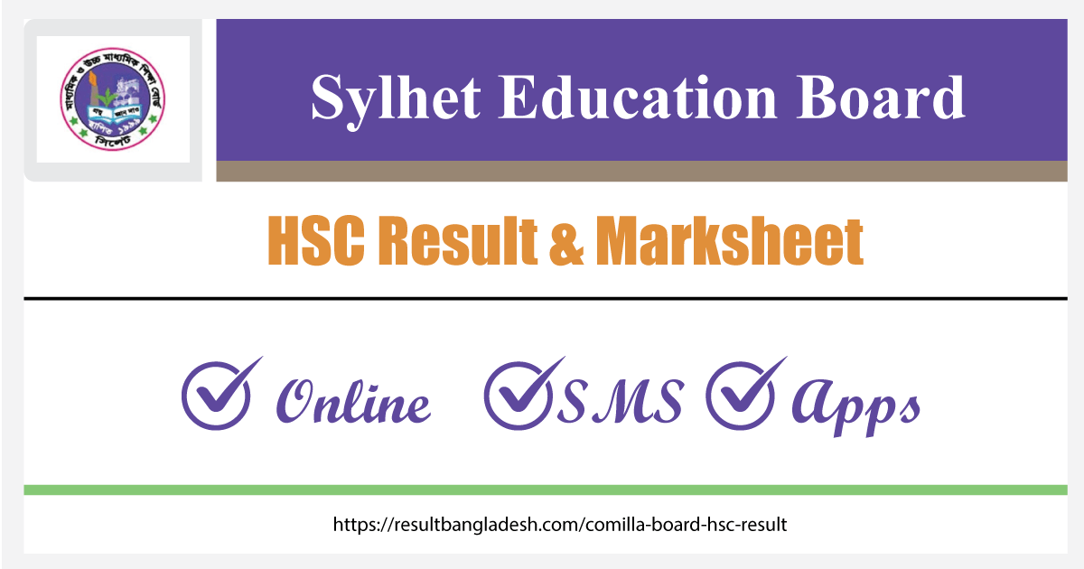 Sylhet Board HSC Result and Marksheet