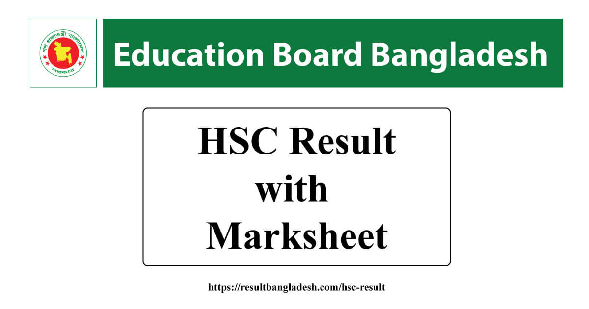 HSC Result Marksheet