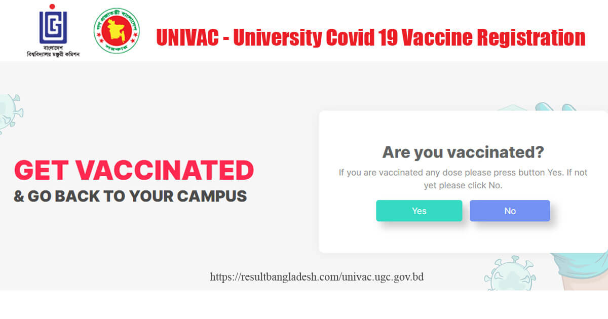 Univac University Covid 19 Vaccine Registration