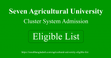Agricultural University Eligible List