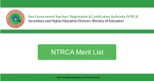 NTRCA Merit List