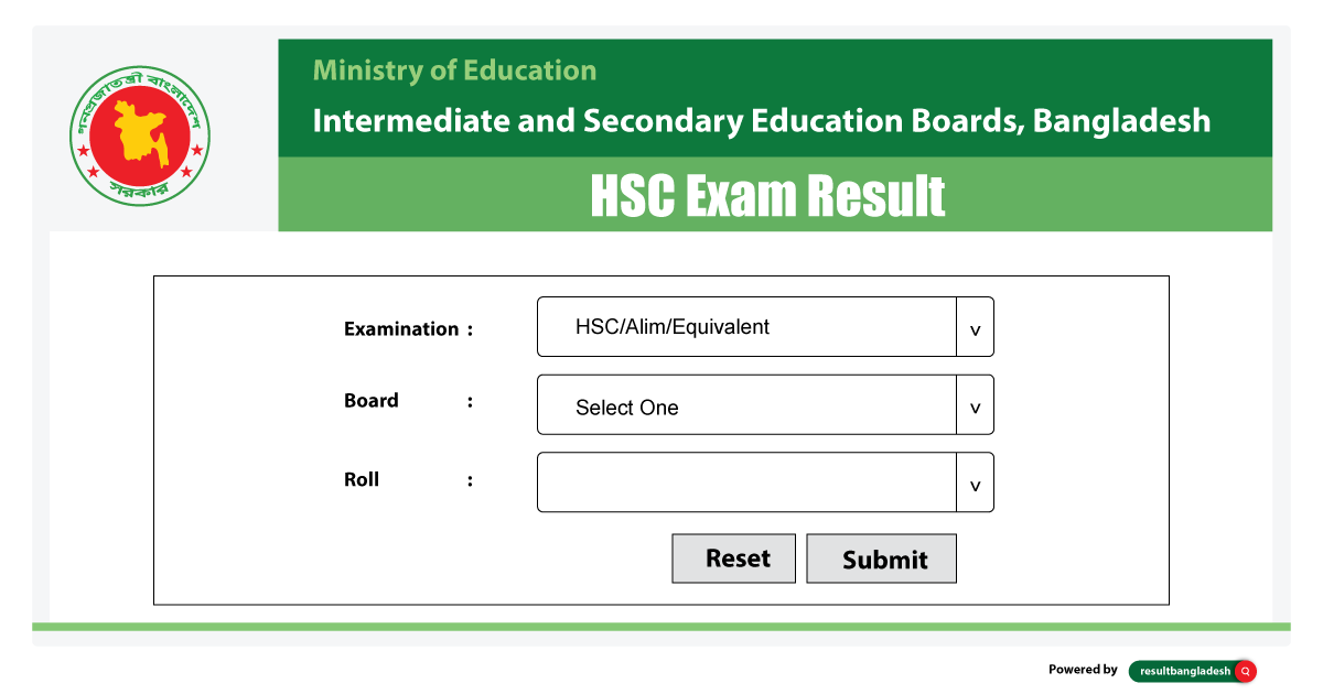 HSC Result 2020 by Education Board Results