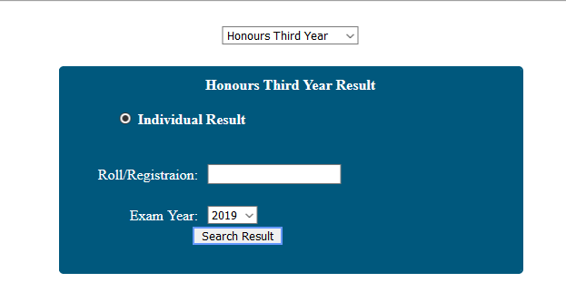 NU Honours 3rd Year Result 2020
