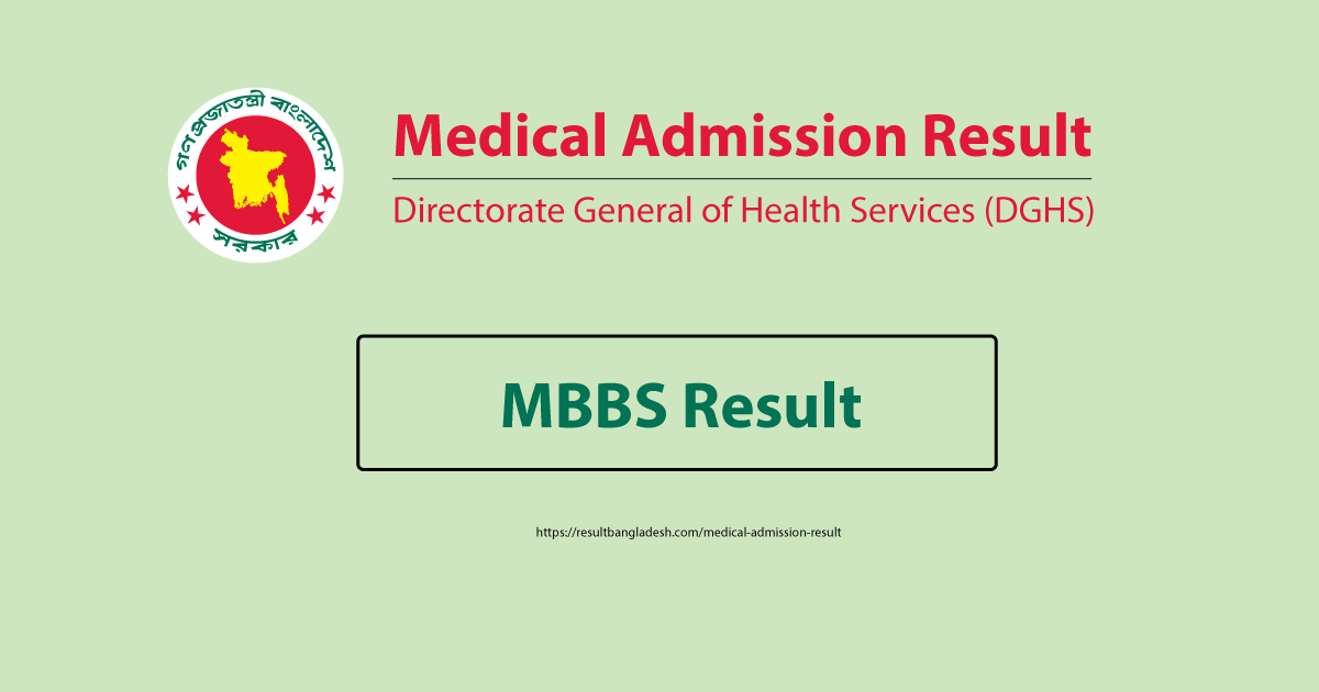 Medical Admission Result 2024 MBBS Migration Result