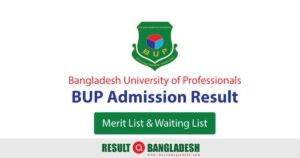 BUP Admission Result