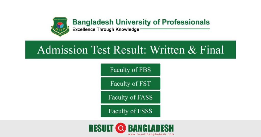 BUP Admission Result