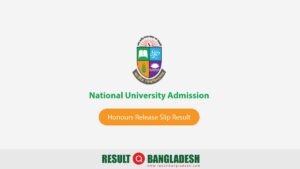 Honours Release Slip Result